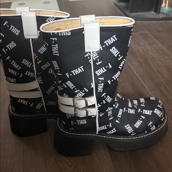 John Fluevog Black and White FShoe Revna series - Picture 6 of 7